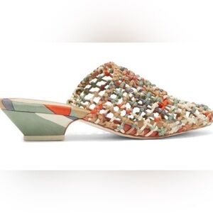 New In Box Cult Gaia Monica Mules EU 36 US 6 Light Lava Woven Shoes